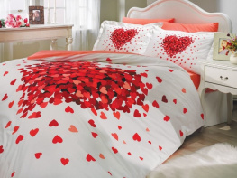 Фото комплект постельного белья hobby poplin juana красный 200x220/2x50x70 (109209_2,0)