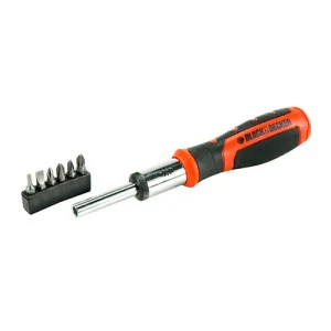 Викрутка BLACK+DECKER реверсивна з 6-ма змінними вставками BDHT0-62129