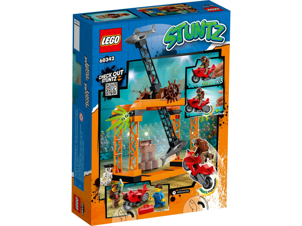 Конструктор Lego City Stuntz Каскадерське завдання Напад Акули 122 деталі (60342)