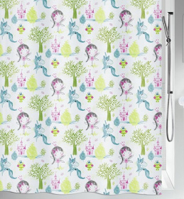 Фото шторка для ванной spirella princess polyester разноцветная 180x200см (10.20162)