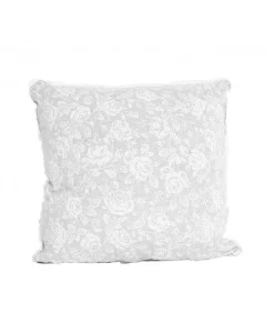 Фото наволочка декоративная прованс white rose с кружевом 40x40см (003686)