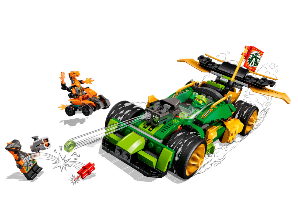 Конструктор Lego Ninjago Гоночный автомобиль ЭВО Ллойда 279 деталей (71763)