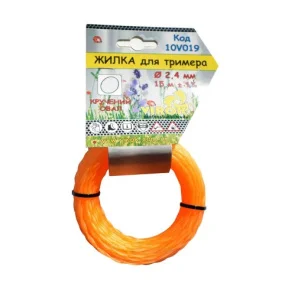 Жилка для тримера VIROK кручений овал 2,4мм/15м (10V019)
