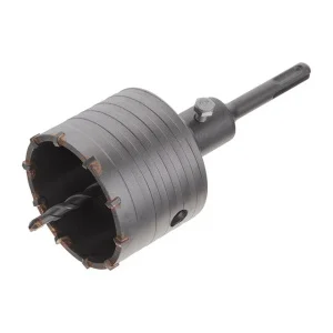 Свердло по бетону Intertool корончасте 75мм перехідник SDS Plus 100мм (SD-7075)