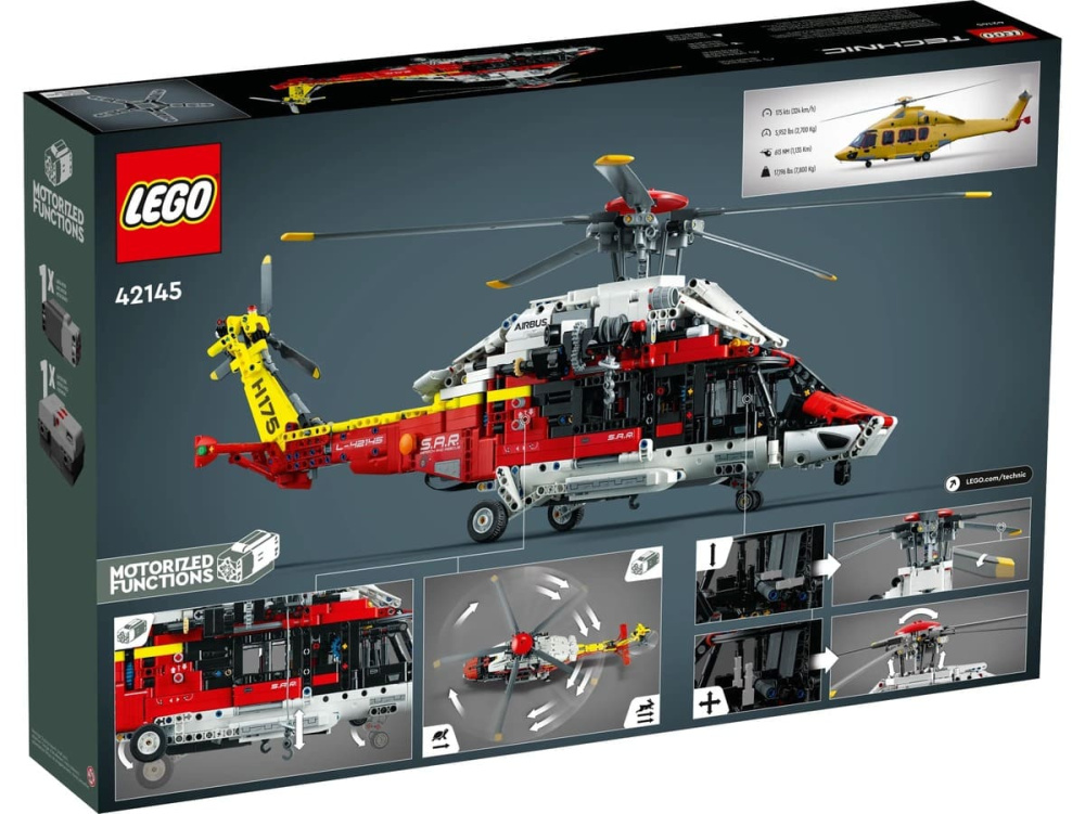 Конструктор Lego Technic Рятувальний гелікоптер Airbus H175 2001 деталь (42145)