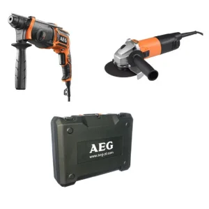 Перфоратор AEG KH24IE + кутова шліфмашинка AEG WS8-115S (JP240B2C)