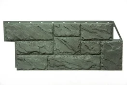 Фасадная панель FineBer Крупный камень серо-зеленый