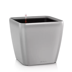 Фото вазон lechuza quadro premium ls 35 серебристый 35,5x35,5x32,5см 17л (16168)