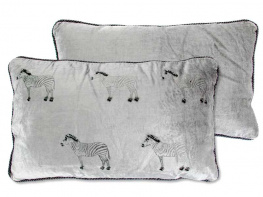 Фото подушка декоративная lefard зебра с вышивкой 30х50см (877-013)