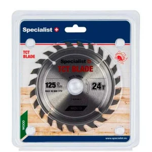 Диск пиляльний по дереву Specialist+ 125x24Tx22мм (51/1-12524)
