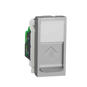 Розетка комп'ютерна Schneider Unica New NU341030 алюміній