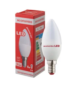 Фото светодиодная лампа economka led cn 6w e14 4200к