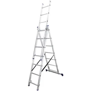 Лестница трехсекционная расскладная VIRASTAR TRIOMAX алюминиевая 3x7 (VTL037)