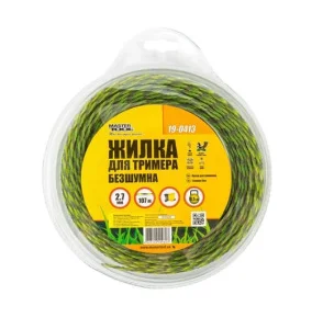 Жилка для тріммера MasterTool SPIRAL SQUARE безшумна 2,70ммх107м (19-0413)