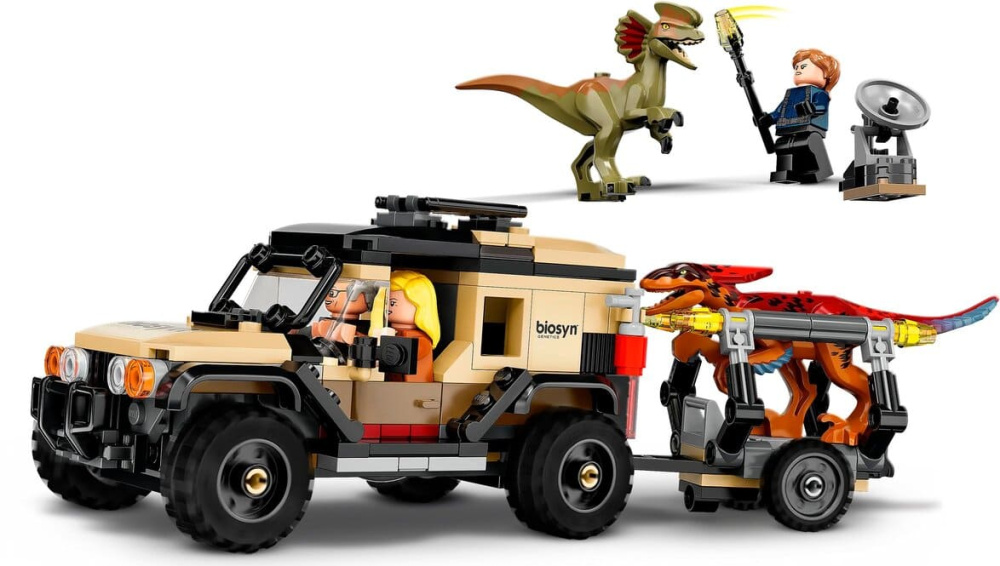 Конструктор Lego Jurassic World Перевезення пірораптора та дилофозавра 254 деталі (76951)