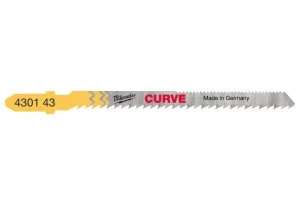 Полотна для лобзика по дереву Milwaukee Curve 75мм крок зуба 2,5мм 5шт (4932430143)