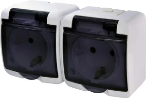 Розетка ETI Schuko RHE-2sd IP54 білий (4668020)