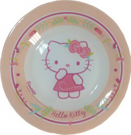 Фото тарелка luminarc hello kitty nordic flower 195 мм десертная