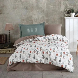 Комплект постільної білизни Hobby Poplin Paradise коричневий 160x220см півтораспальний (78243_1,5)