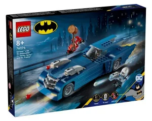 Фото конструктор lego batman бэтмен на бетмобиле против харли квин и мистера фриза 435 деталей (76274)