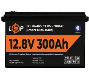 Акумулятор LogicPower LP LiFePO4 12,8V 300Ah 3840Wh Smart BMS 200А (30383)