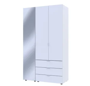 Шафа для одягу Doros Гелар білий з дзеркалом 116,5х49,5х203,4см (42002154)