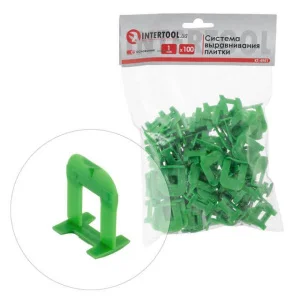 Система вирівнювання плитки Intertool основа 1мм 100шт (KT-4951)