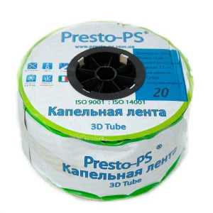 Крапельна стрічка Presto-PS емітерна 3D Tube крапельниці через 20 см