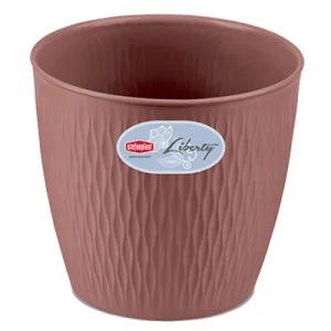 Горщик Stefanplast Liberty круглий рожево-коричневий 25x23см 8,5л (87276)
