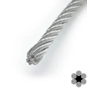 Трос Metalvis 8мм 6х19+1FC 100мм (91CTR0091CTR008192)