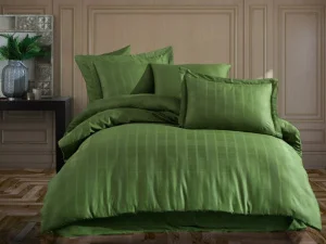 Комплект постільної білизни Hobby Exclusive Sateen Diamond Ekose оливковий 200х220см євро (45948)