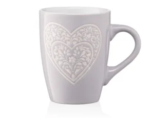 Чашка Ardesto Heart сіра 330мл (AR3467GR)