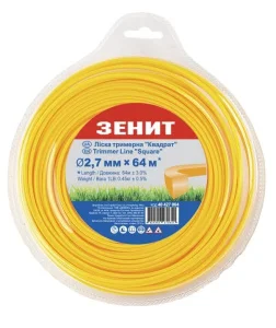 Леска для триммера Зенит Квадрат 2,7мм/64м (40427064)