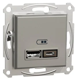 Розетка USB Schneider Asfora EPH2700369 бронза