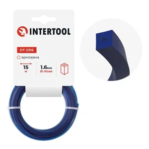 Леска для триммера Intertool квадрат армированная 1,6ммx15м (DT-2316)