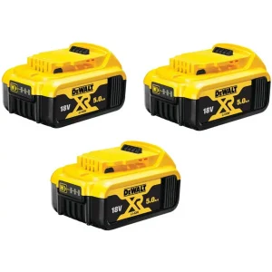 Набір акумуляторних батарей DeWALT DCB184P2 18В XR Li-lon 5Ач 3шт
