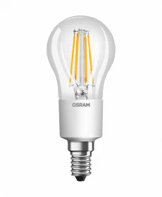 Фото светодиодная лампа osram ledp clp40 dim 4,5w/827 fil 230v e14