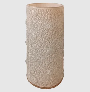 Фото ваза стеклянная vittora vt-v-0009 лунный камень молочный 29,5см (148159)