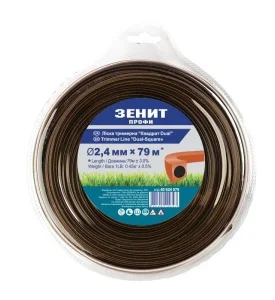 Волосінь тримера Зеніт Квадрат DUAL 2,4мм/79м (40624079)