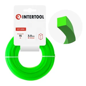 Леска для триммера Intertool квадрат 3ммх15м (DT-2315)