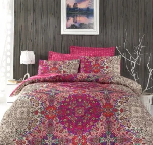 Комплект постільної білизни Cotton Box сатин Tugba Fusya 200x220см (CB_010077181)
