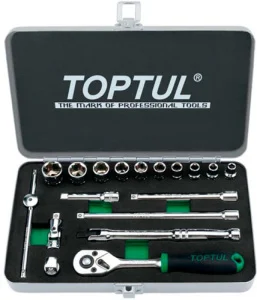 Набір головок торцевих TOPTUL квадрат 1/4" 18шт (GCAD1811)