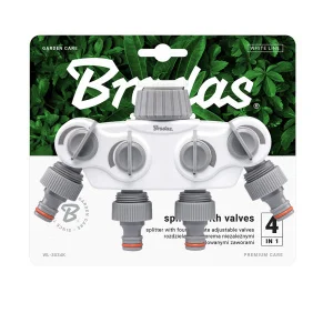 Розподільник з 4 кранами BRADAS WHITE LINE SOLID (WL-3034K)