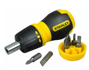Викрутка реверсивна STANLEY Multibit Stubby магнітний тримач, 6 насадок (0-66-358)
