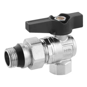 Кран-американка кульовий з антипротіканням Karro Uno Black 1/2“ ВЗ PN40 (KR-100061)