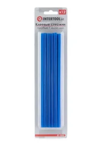 Стержні клейові Intertool блакитні 7,4х200мм 12шт (RT-1055)