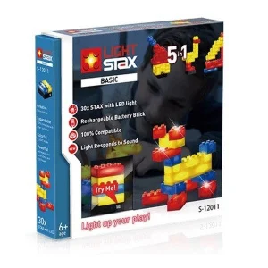 Фото конструктор light stax basic 5в1 с led подсветкой 30 элементов (ls-s12011)