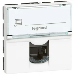 Розетка RJ45 Legrand Mosaic белый (076555)