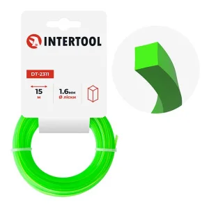 Леска для триммера Intertool квадрат 1,6ммx15м (DT-2311)
