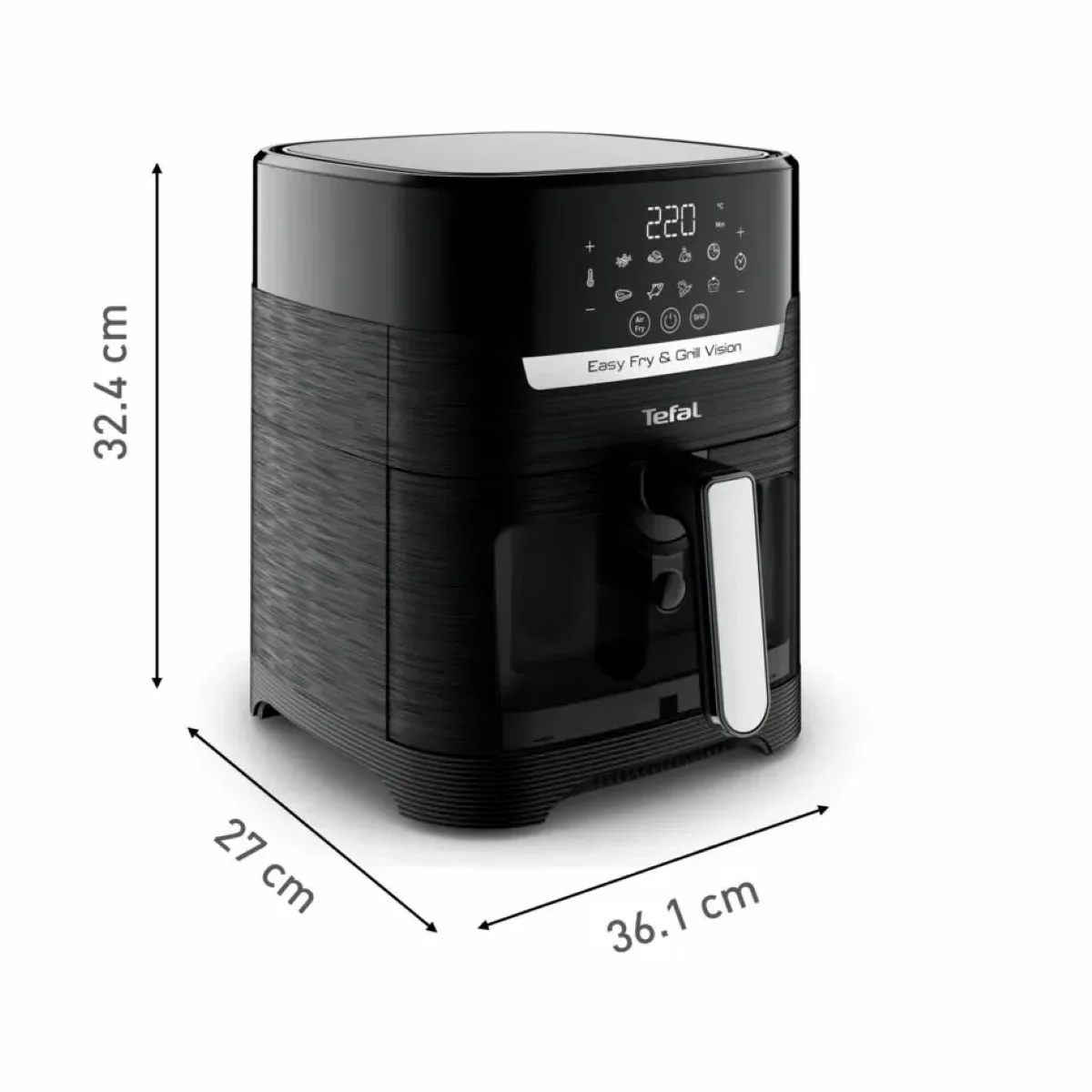 Фото мультипечь tefal easy fry&grill vision window ey506810